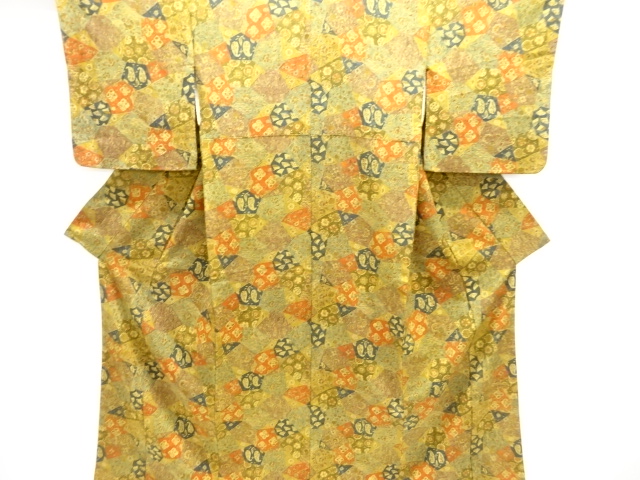 JAPANESE KIMONO / KOMON / FLORAL SARASA
